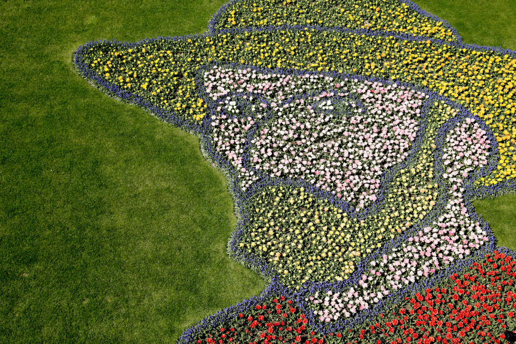 Das gepflanzte Selbstbildnis des Vincent van Gogh Foto: Keukenhof